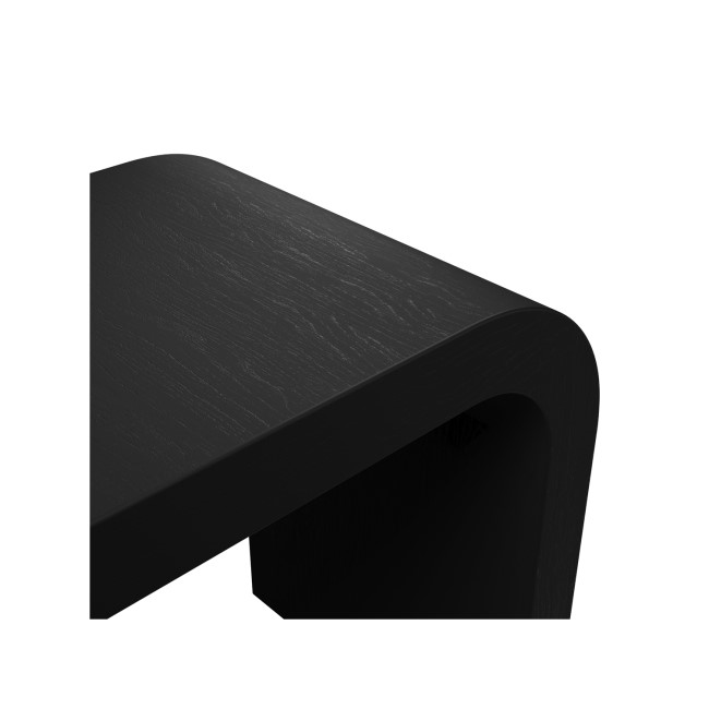 Black Curved Side Table -Lake