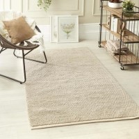 Handwoven Wool Loop Cream Runner Rug - 200 x 67 cm - La Playa - Origins