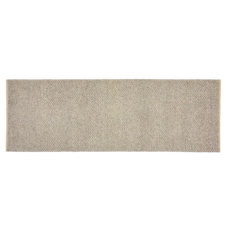Handwoven Wool Loop Cream Runner Rug - 200 x 67 cm - La Playa - Origins