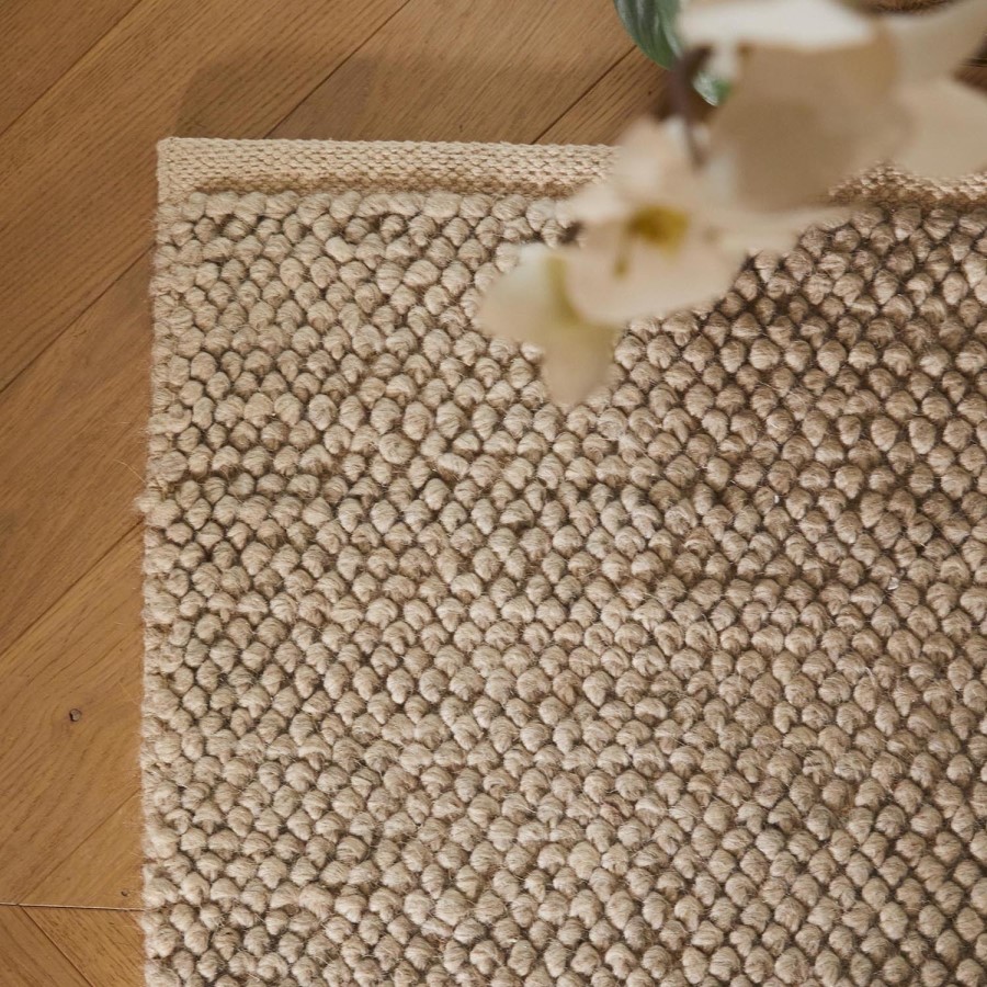 Handwoven Wool Loop Cream Runner Rug - 200 x 67 cm - La Playa - Origins