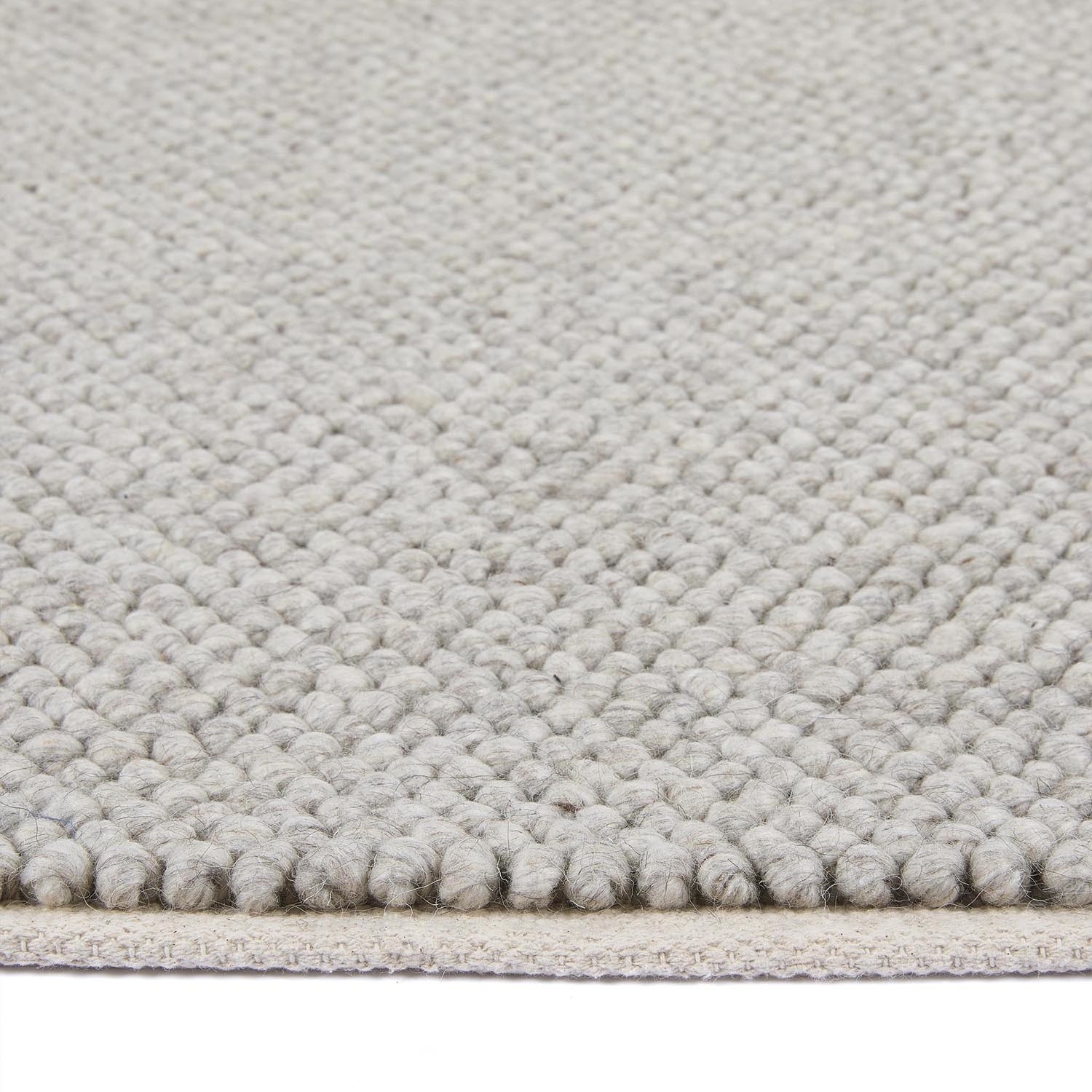 Woool Loop Rug Handwoven Wool Loop Cream Rug - 230 x 160 cm - La Playa - Origins ...