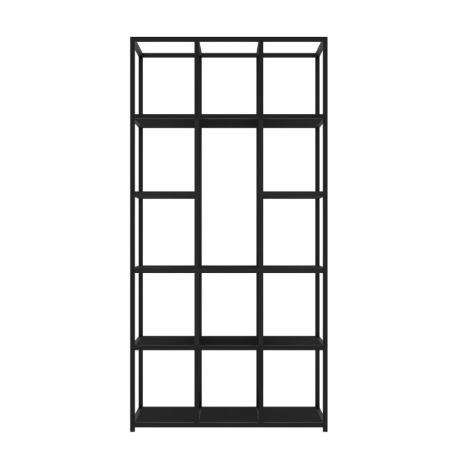 Tall Black Metal Frame Bookcase Larson Furniture123