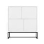 ONLY OPENED - White Ribbed Multi Office Cupboard - Larsen