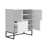 ONLY OPENED - White Ribbed Multi Office Cupboard - Larsen