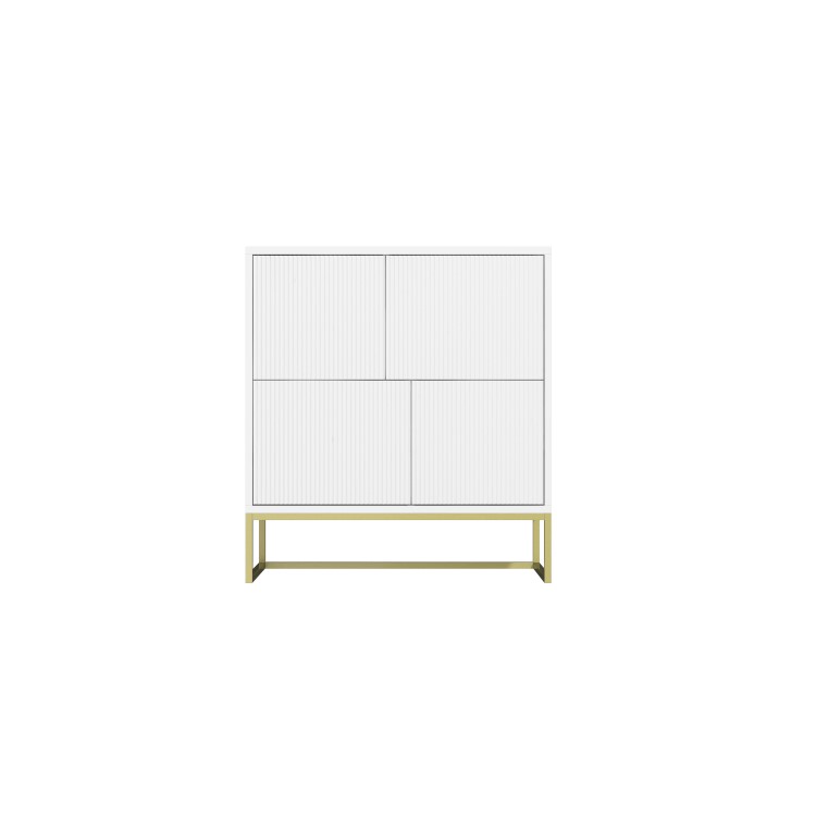 Matt White Multi Office Cupboard - Larsen