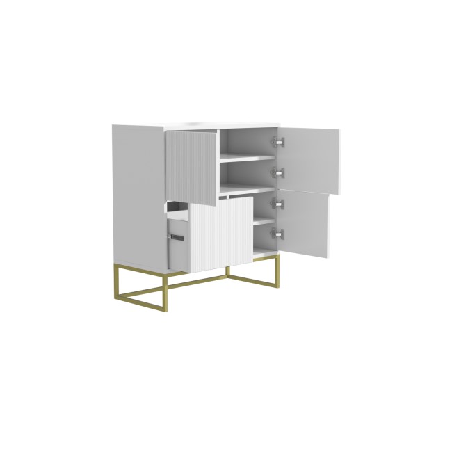 Matt White Multi Office Cupboard - Larsen