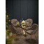Set of 2 Leopard Print Velvet Dining Chairs with Gold Legs - Lara