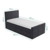 GRADE A1 - Layla Velvet Guest Bed in Grey - Trundle Bed Included