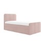Single Guest Bed with Trundle in Pink Velvet - Layla