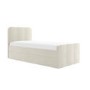 Single Guest Bed with Trundle in Cream Velvet - Layla