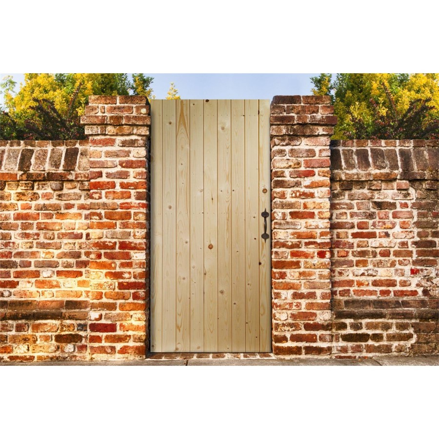 External Pine Ledged &amp; Braced Gate - Unfinished, 2032 x 813 x 36 mm