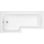 Lomax Left Hand L Shaped Shower Bath - 1700 x 850 x 700mm