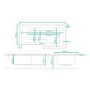 Lomax Left Hand L Shaped Shower Bath - 1700 x 850 x 700mm