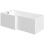 Lomax Left Hand L Shaped Shower Bath - 1500 x 850 x 700mm