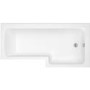 Lomax Right Hand L Shaped Shower Bath - 1700 x 850 x 700mm