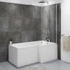 Lomax Right Hand L Shaped Shower Bath - 1500 x 850 x 700mm