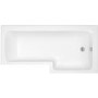 Lomax Right Hand L Shaped Shower Bath - 1500 x 850 x 700mm