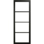 Internal Black Laminate Glazed Crittal Door with Clear Glass - Pre-Finished - 1981 x 686 x 35mm - Brent - XL Joinery