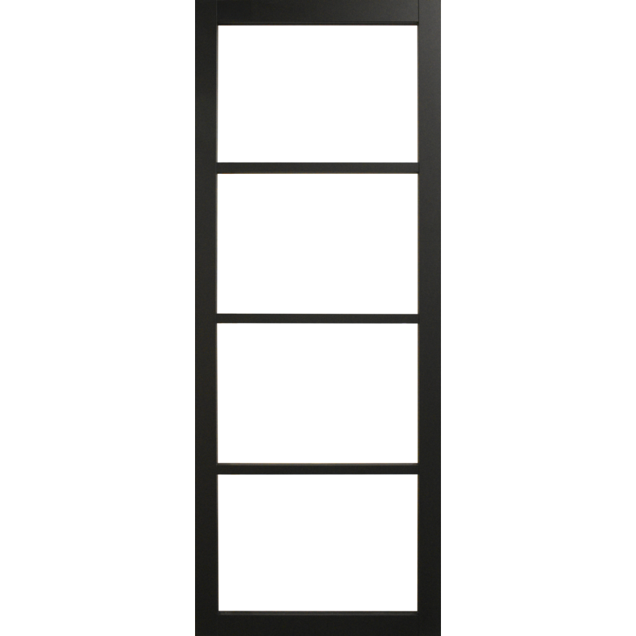 Internal Black Laminate Glazed Crittal Door with Clear Glass - Pre-Finished - 1981 x 686 x 35mm - Brent - XL Joinery