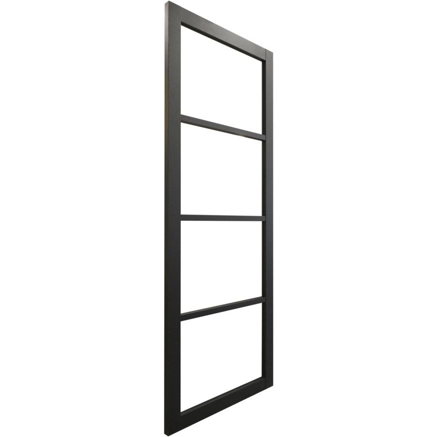 Internal Black Laminate Glazed Crittal Door with Clear Glass - Pre-Finished - 1981 x 686 x 35mm - Brent - XL Joinery
