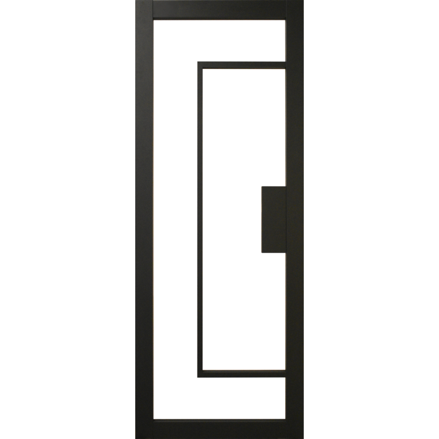 Internal Black Laminate Glazed Crittal Door with Clear Glass - Pre-Finished - 1981 x 762 x 35mm - Foundry - XL Joinery
