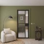 Internal Black Laminate Glazed Crittal Door with Clear Glass - Pre-Finished - 1981 x 686 x 35mm - Milton - XL Joinery