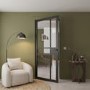 Internal Black Laminate Glazed Crittal Door with Clear Glass - Pre-Finished - 1981 x 686 x 35mm - Milton - XL Joinery