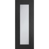 Internal Black Fully-Glazed Door with Clear Glass - 1981 x 610 x 35mm - Palermo - XL Joinery