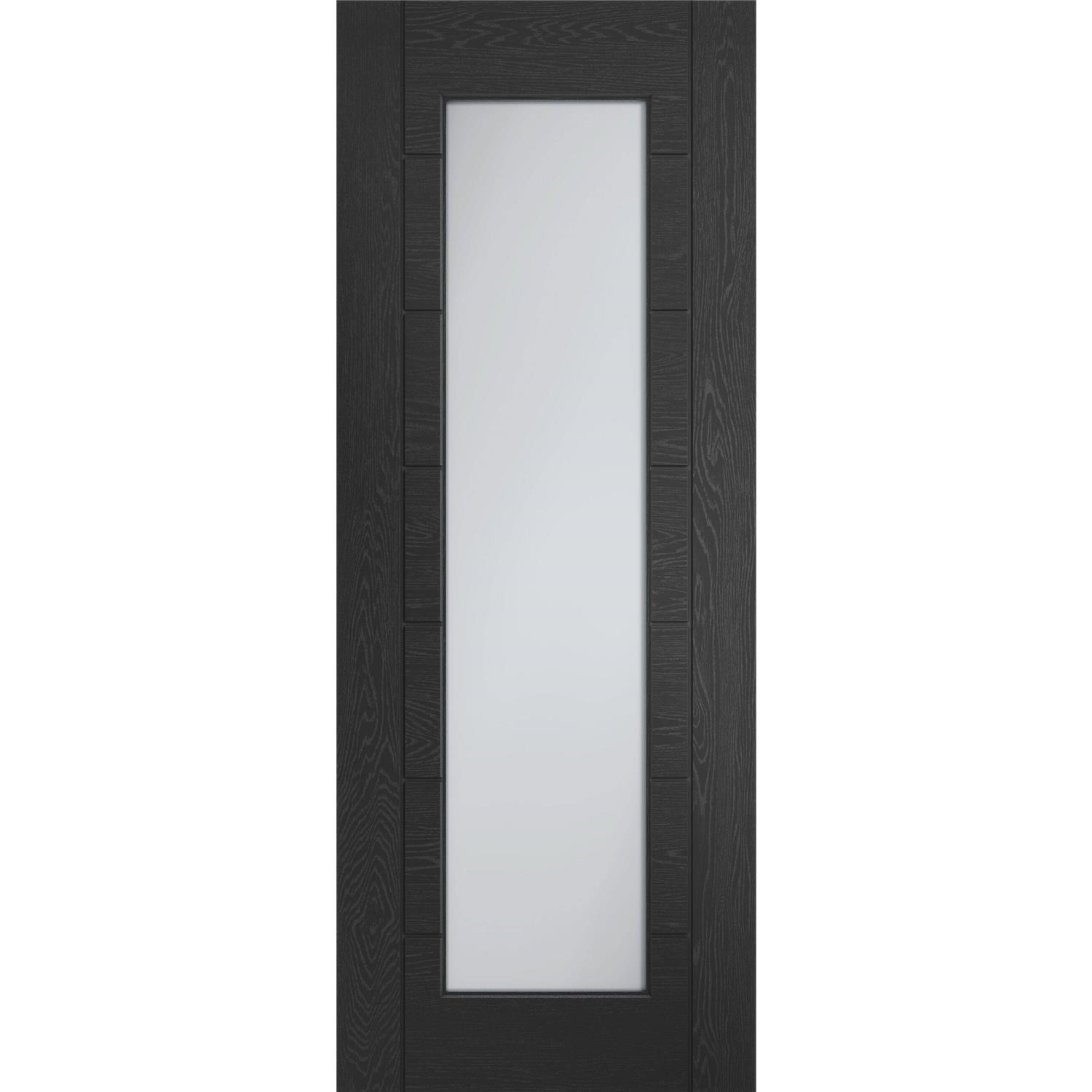 Xl Joinery Black Internal Fully-Glazed Door With Clear Glass - 2040 X 826 X 40Mm - Palermo