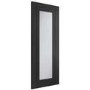 Internal Black Fully-Glazed Door with Clear Glass - 1981 x 610 x 35mm - Palermo - XL Joinery
