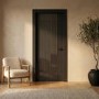 Internal Black Laminate Glazed Door with Clear Glass - Pre-Finished - 1981 x 686 x 35mm - Stria - XL Joinery