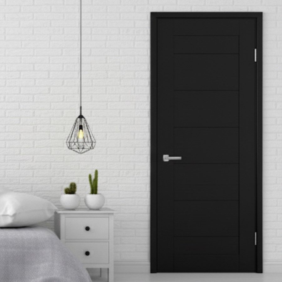 Internal Black FD30 Fire Door - 1981 x 686 x 44mm - Palermo - XL Joinery
