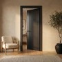 Internal Black Laminate Door - Pre-Finished - 1981 x 838 x 35mm - Stria - XL Joinery