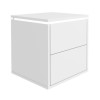 Lucia White High Gloss Bedside Table with LED Light 