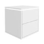 Lucia White High Gloss Bedside Table with LED Light