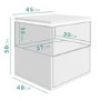 Lucia White High Gloss Bedside Table with LED Light