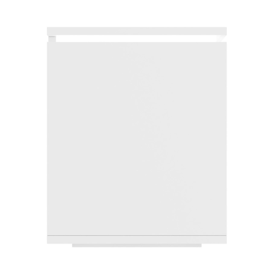 Lucia White High Gloss Bedside Table with LED Light 