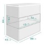 GRADE A2 - Lucia White High Gloss Chest of Drawers with LED Lighting