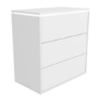Lucia White High Gloss Chest of Drawers with LED Feature
