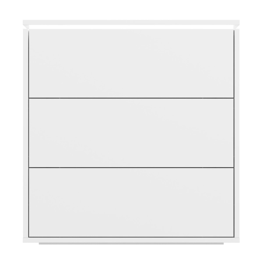 Lucia White High Gloss Chest of Drawers with LED Feature