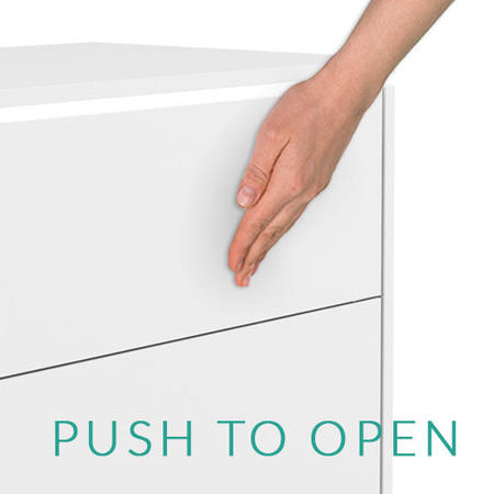 Lucia White High Gloss Chest of Drawers with LED Feature