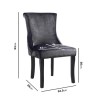 GRADE A2 - Pair of Charcoal Grey Velvet Dining Chairs with Black Legs and Quilted Back - Lucille