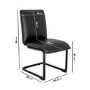 GRADE A2 - Set of 2 Black Faux Leather Cantilever Dining Chairs - Lucas