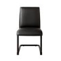 GRADE A1 - Set of 2 Black Faux Leather Cantilever Dining Chairs - Lucas