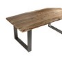 Indian Hub Live Edge Large Dining Table with 2 Dining Benches