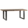 Indian Hub Live Edge Large Dining Table with 2 Dining Benches
