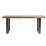 Indian Hub Live Edge Large Dining Table with 2 Dining Benches