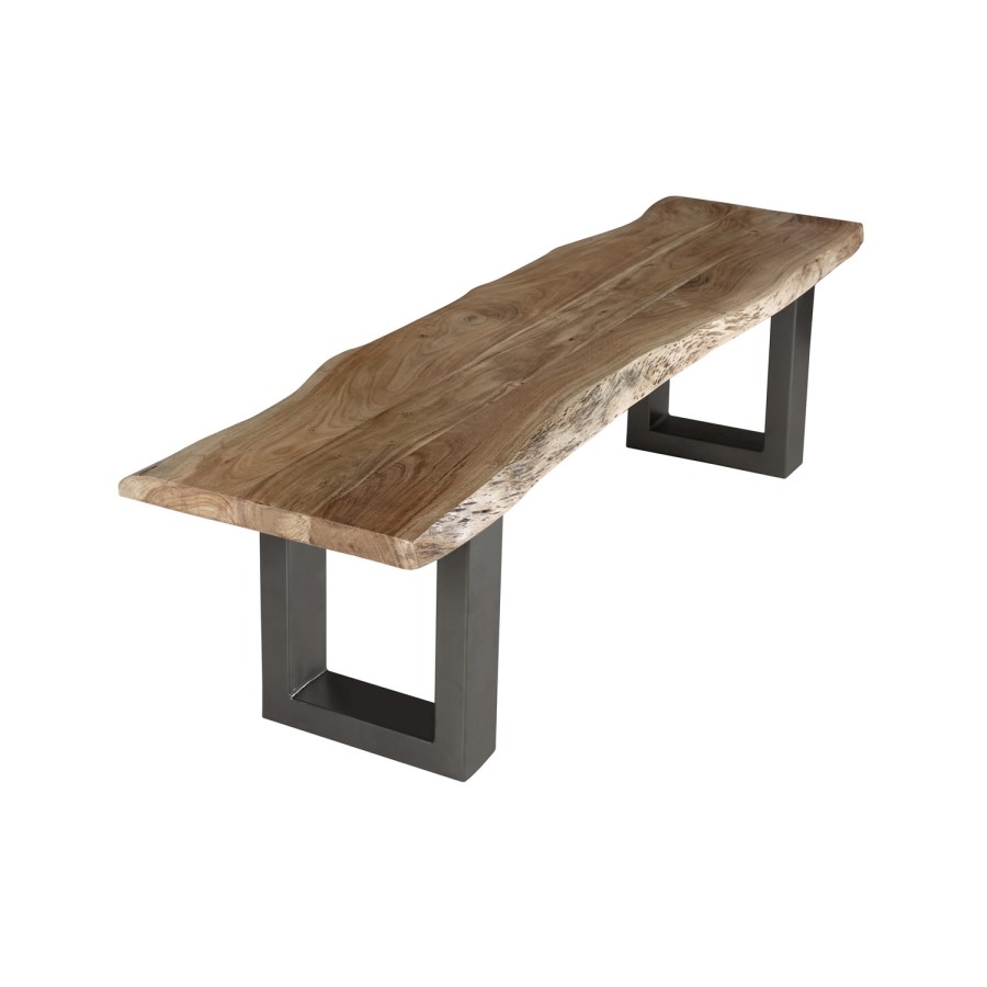 Indian Hub Live Edge Large Dining Bench