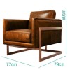 GRADE A1 - Lexington Real Leather Armchair - Vintage Tan Brown