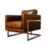 GRADE A1 - Lexington Real Leather Armchair - Vintage Tan Brown